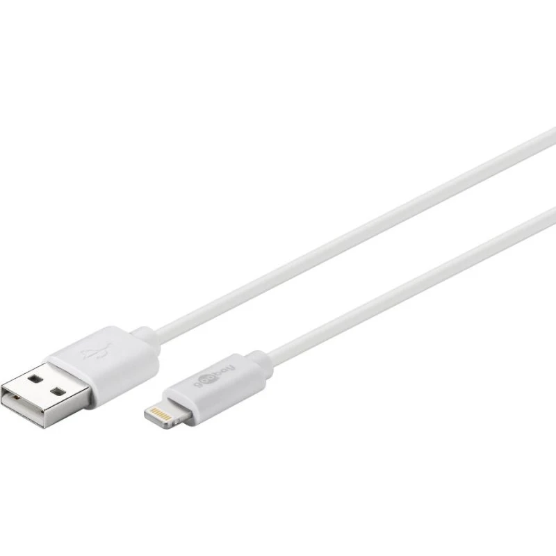 USB-A til Lightning kabel 3 m – Hvid, USB 2.0