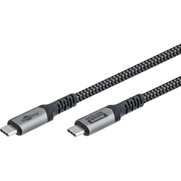 USB-C 4.0 / Thunderbolt 4 1,5 m – 240W tekstilkabel
