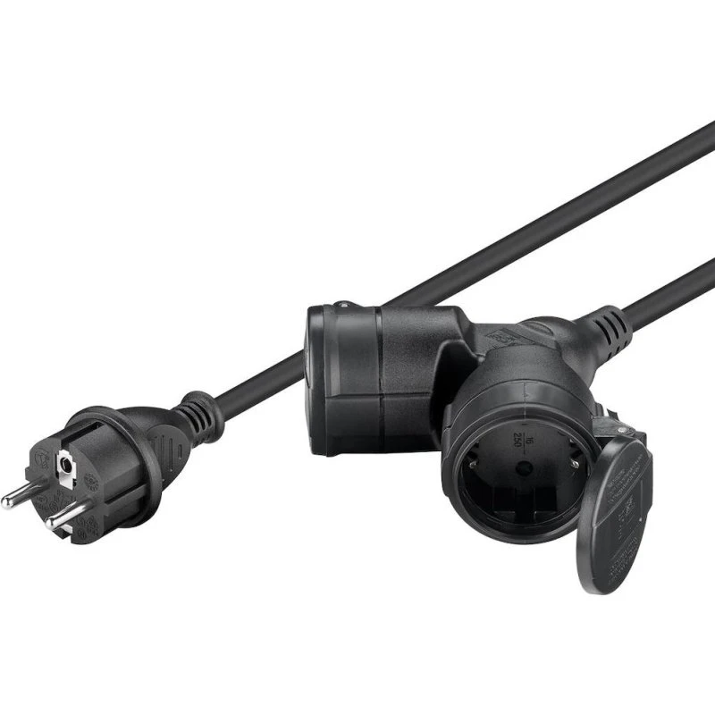 Goobay udendørs forlængerledning 5 m, 2x Schuko (16A)