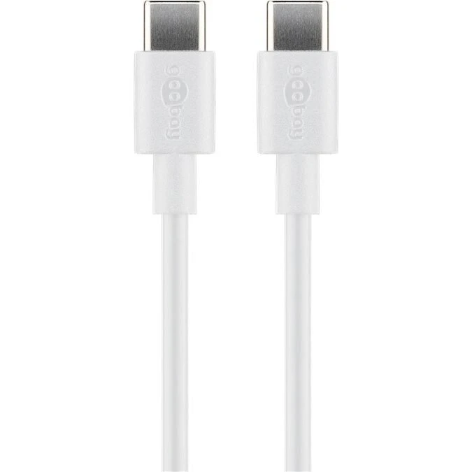 Goobay USB-C kabel 1 m, USB 2.0, 60W (3A) Hvid