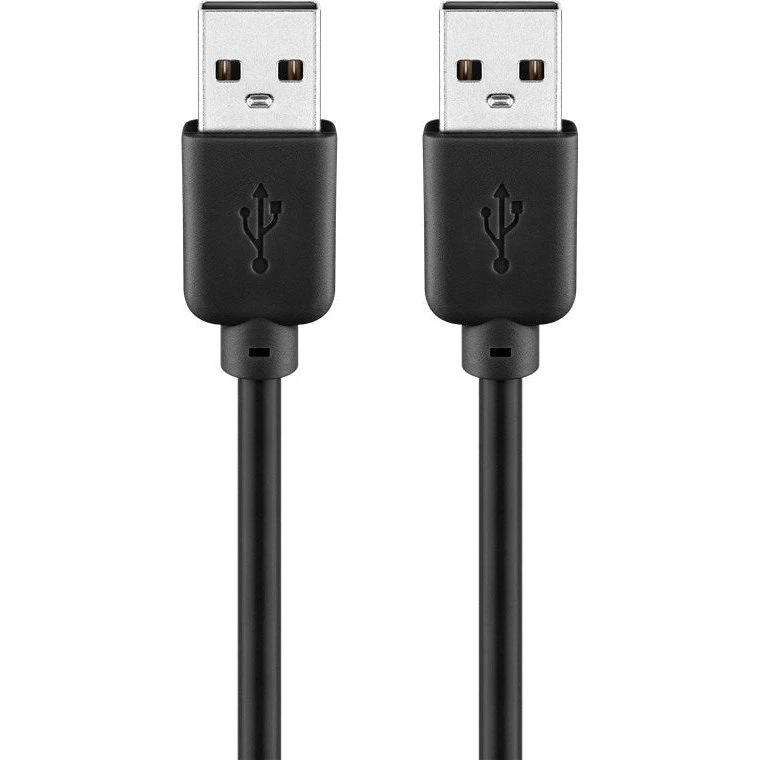 Goobay USB 2.0-kabel A-A 3 m - sort