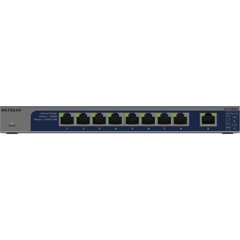 Netgear GS108MX 8-port Gigabit + 10Gb switch (metal)