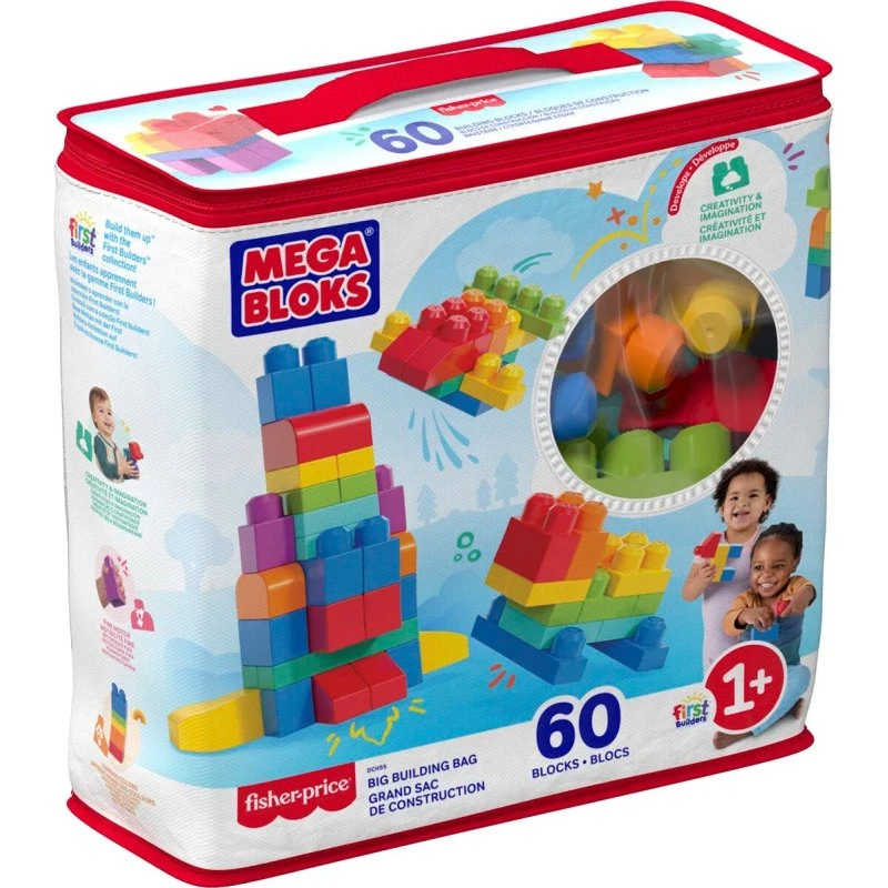 Mega Bloks First Builders 60 stk – Stor opbevaringspose