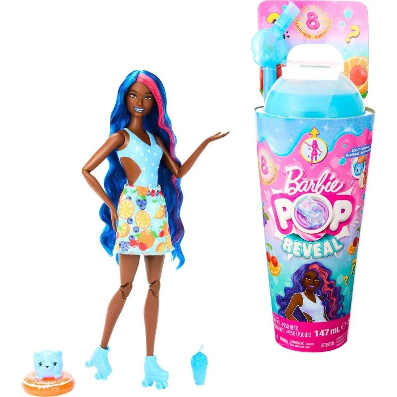 Barbie Pop Reveal Fruit Punch - 30 cm, 8 overraskelser