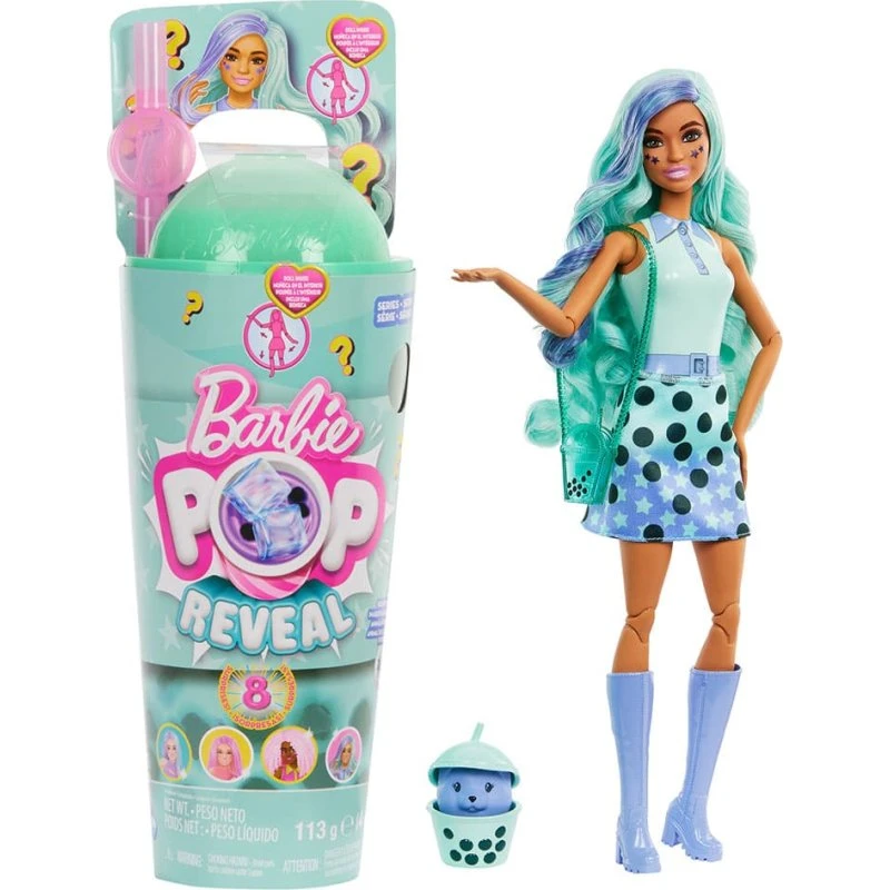 Barbie Pop Reveal Bubble Tea Dukke – Boba-serie (8 overraskelser)