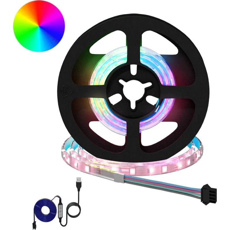 LED-strip 400 mm, 2-pak – sort/gennemsigtig