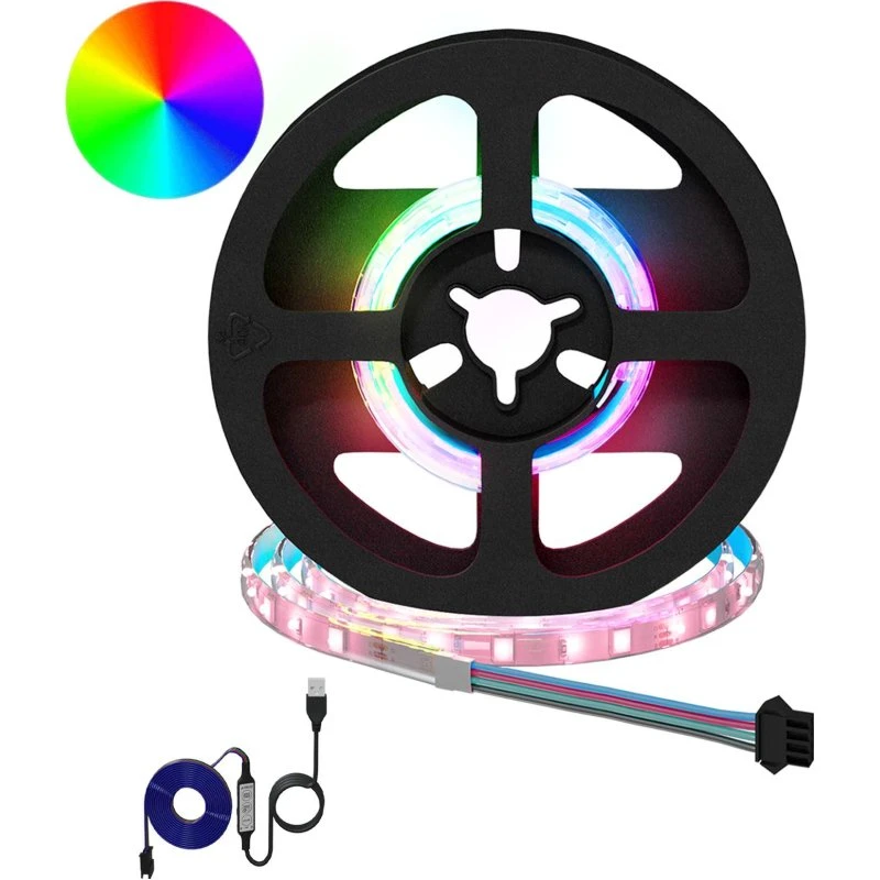 LED-strip 4 stk 250 mm sort & gennemsigtig