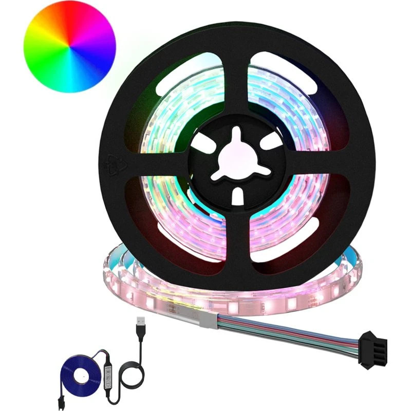 LED-strips 4 stk 75 cm – Sort & Gennemsigtig