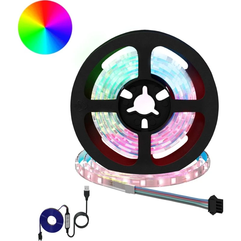 LED-strip 100 cm, sort/gennemsigtig, 2–4 stk