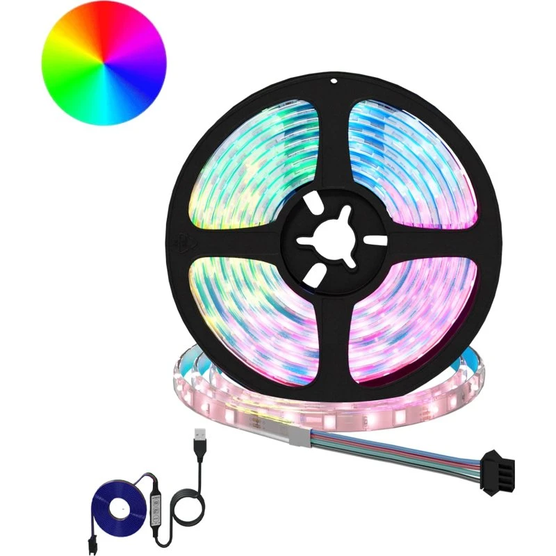 LED-strip 2 stk 230 cm Sort/Gennemsigtig - fleksibel belysning