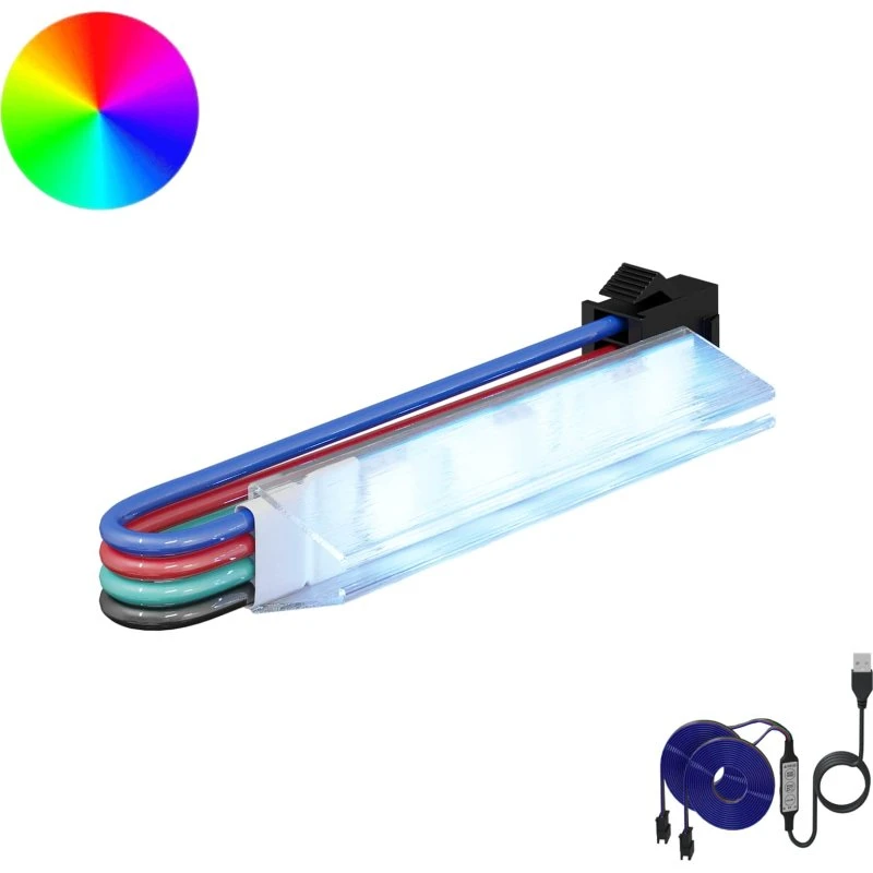 Flerfarvet LED-strip i sort/kobber 150–174,5 cm