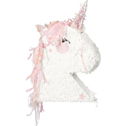 Farverig Enhjørning Pinata 48 cm – Foldbar