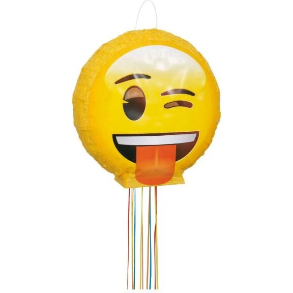 Emoji Pinata 43 cm – 3D papir piñata med fyldehul