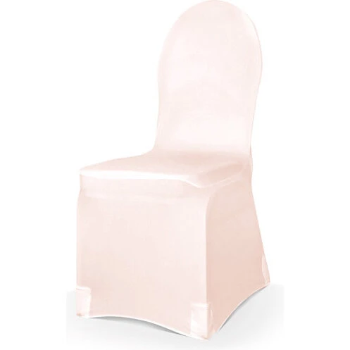 Stofovertræk til rundryggede stole, støvet rosa, elastisk, mat