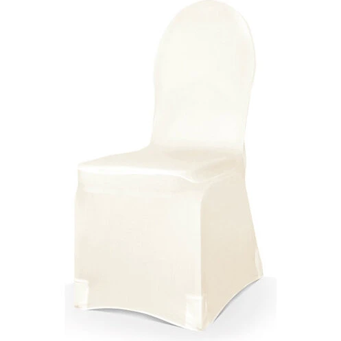Elegance Stoleovertræk elastisk creme til rundryggede stole