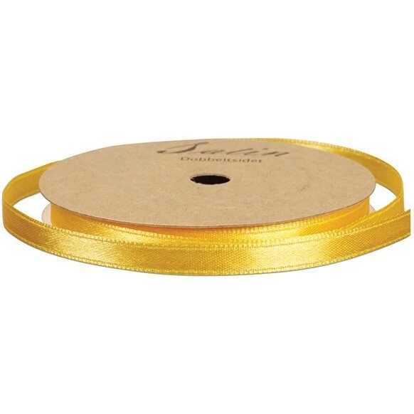 Satinbånd 10 mm x 10 m, gul