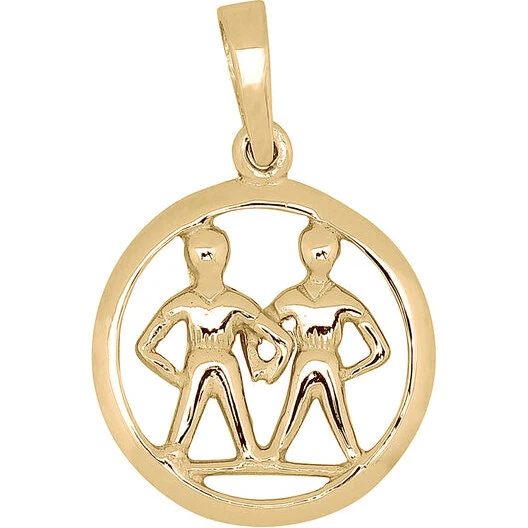 Siersbøl 8 kt. vedhæng - Tvillingen 12 mm