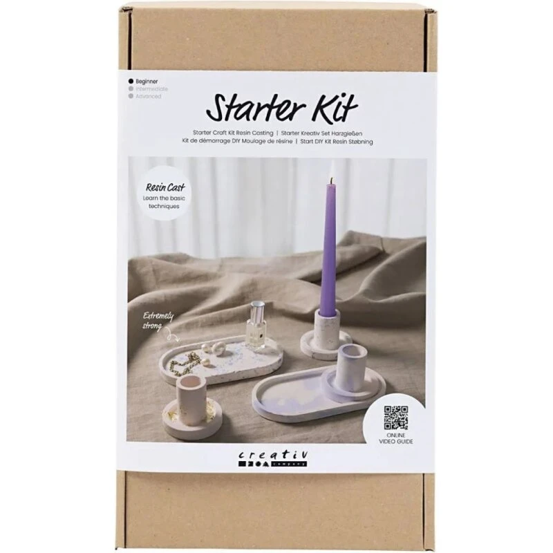 Start DIY Kit – Harpiksstøbning: Lysestager & Bakker
