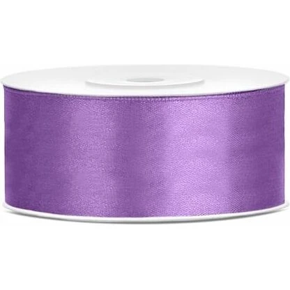 Satinbånd 25 mm x 25 m, Lilla