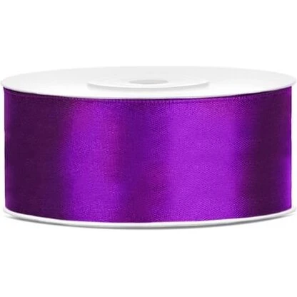 Satinbånd Lilla 25 mm x 25 m – Glansfuldt polyester