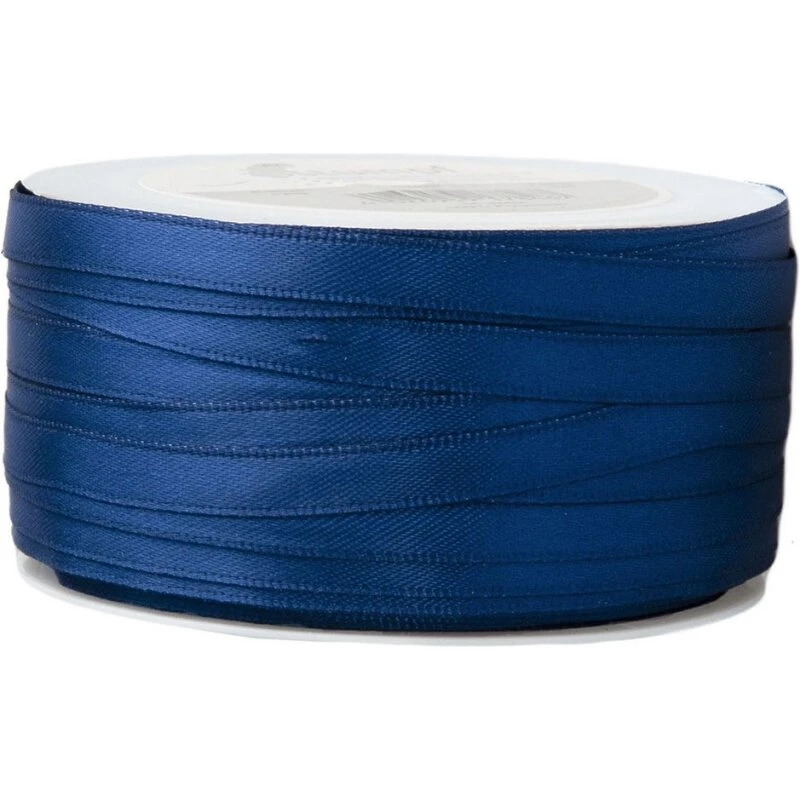 Satin gavebånd dobbelt brun 6 mm x 50 m