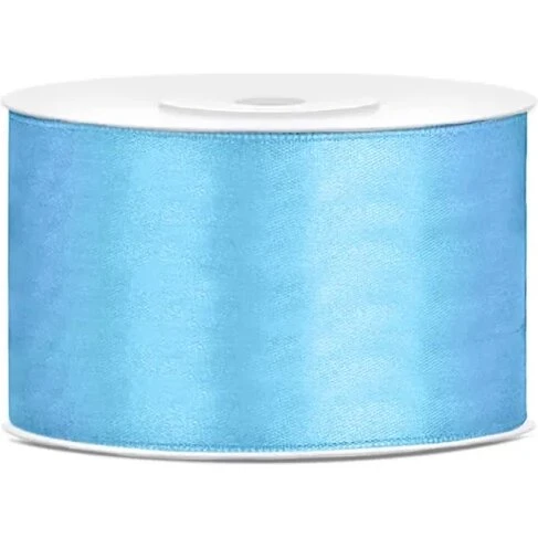 Satinbånd 25 m lyseblå 38 mm