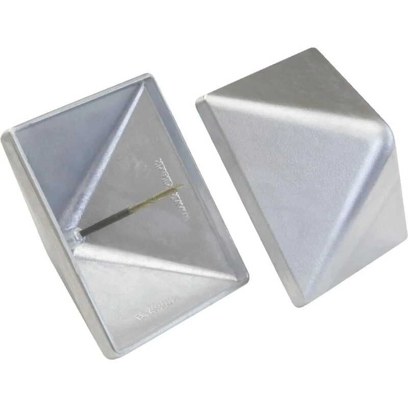 Kokille PYRA 94 stolpetop aluminium grå 94x94 mm