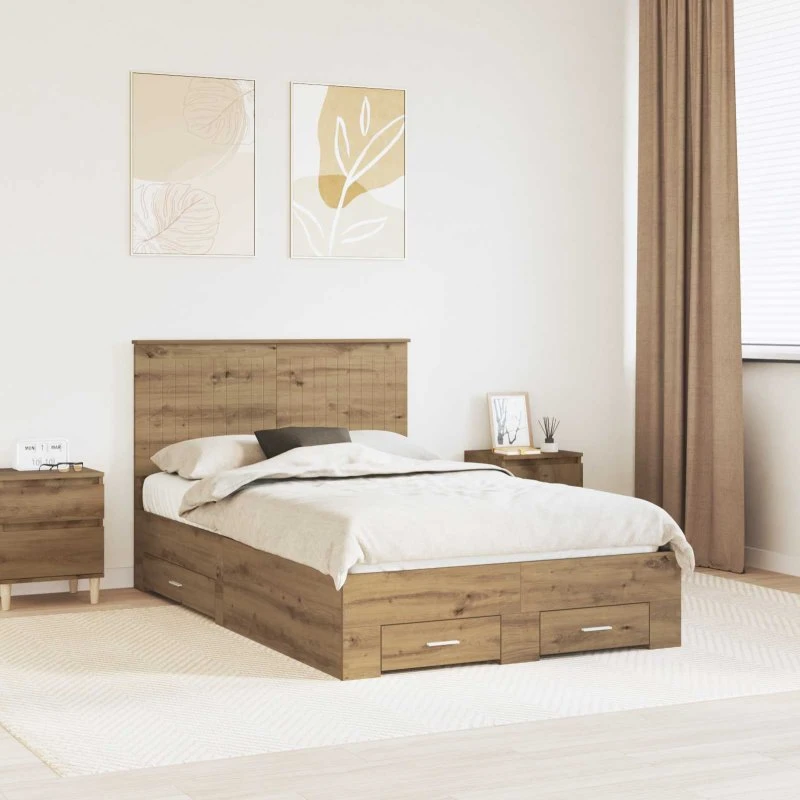 Artisan Sengestel i Egetræ 120x190 cm – Opbevarings-seng