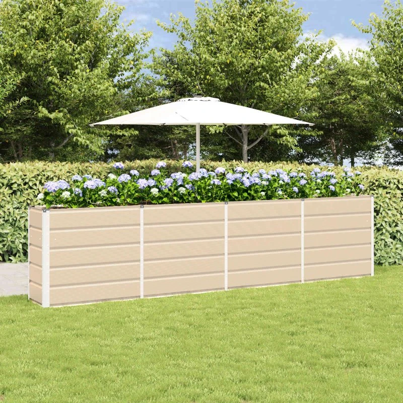 Plantekasse Elfenben 160x40x75 cm - Stål