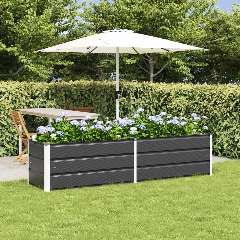 Plantekasse Antracit 480x50x45 cm – Galvaniseret stål
