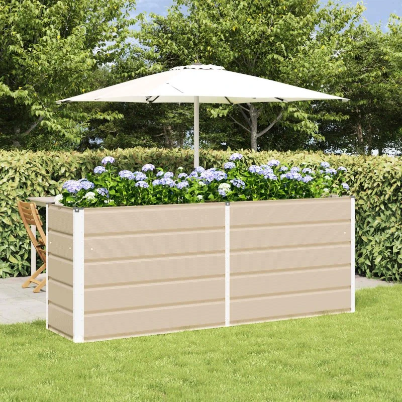 Plantekasse Elfenben 480x50x45 cm – Galvaniseret stål