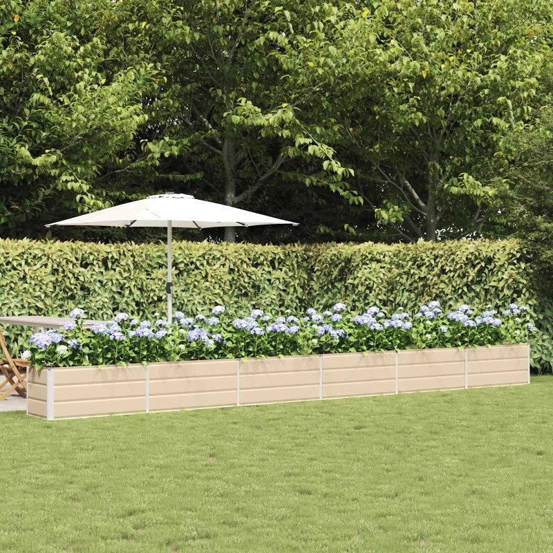 Plantekasse Elfenben 480×50×45 cm – Galvaniseret stål