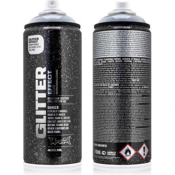 Montana Glitter Effekt Spray 400 ml – Sølv