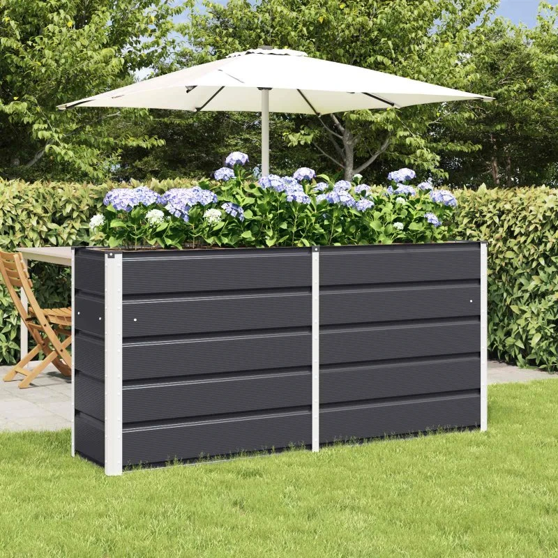 Plantekasse Antracit 160x40x75 cm i stål