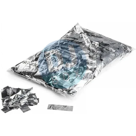 MAGICFX Metallic konfetti rektangler 55×17 mm – sølv