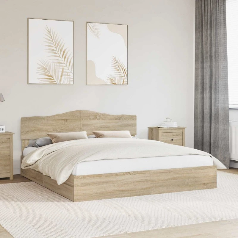 Opbevaringsseng Sonoma eg 180x200 – Sengeramme med opbevaring