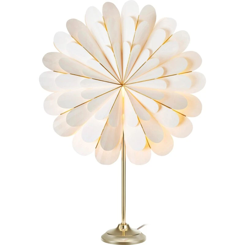 Markslöjd Marigold bordstjerne 48 cm, hvid/messing