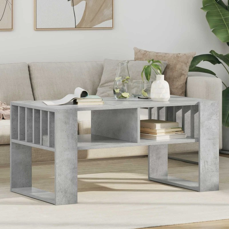 Sofabord i betonlook 92 x 49,5 x 45 cm – grå