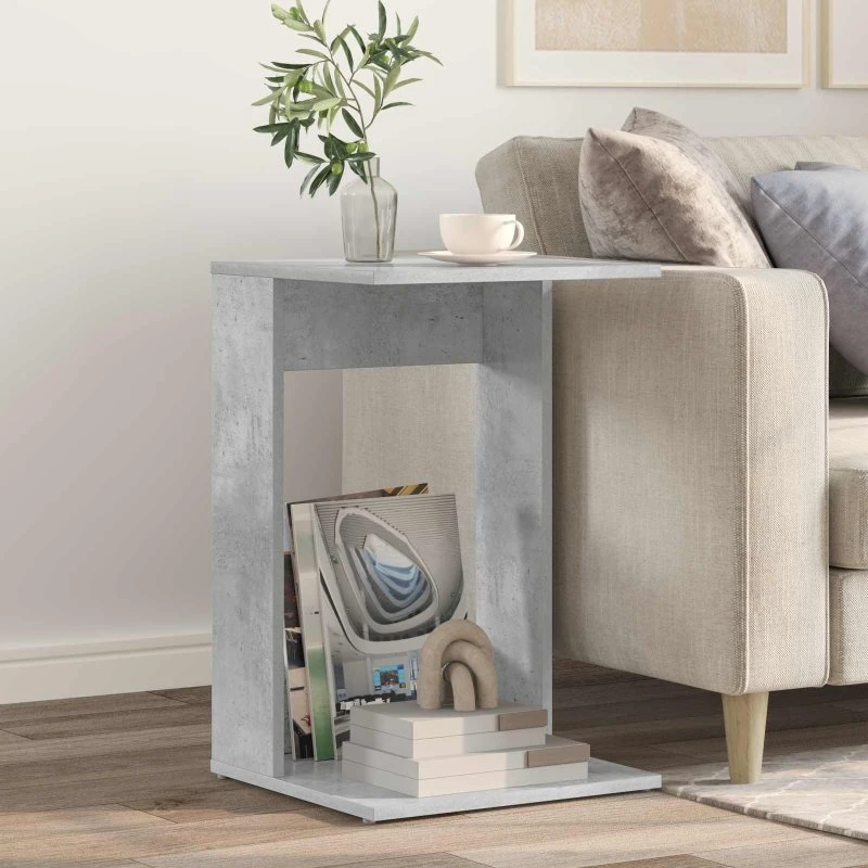 Sidebord betonlook 40x38x62,5 cm, konstrueret træ