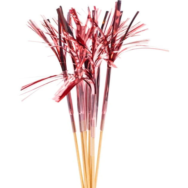 Folievifter i rosegold 24 cm - 10 stk