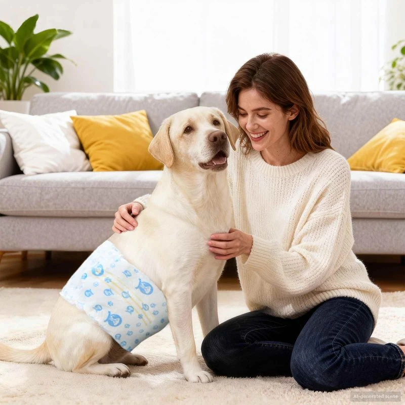 Engangs hundepants til hanhund 30 stk – Hvid XL