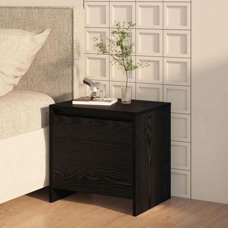 Natskab i sort eg (45×34×44,5 cm) – konstrueret træ