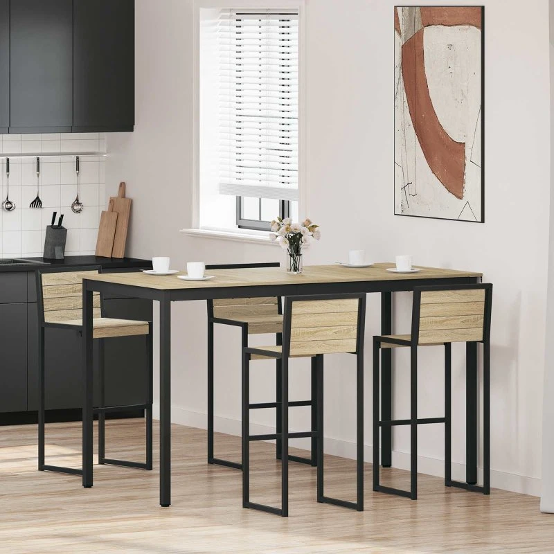 Rektangulært spisebord i konstrueret træ