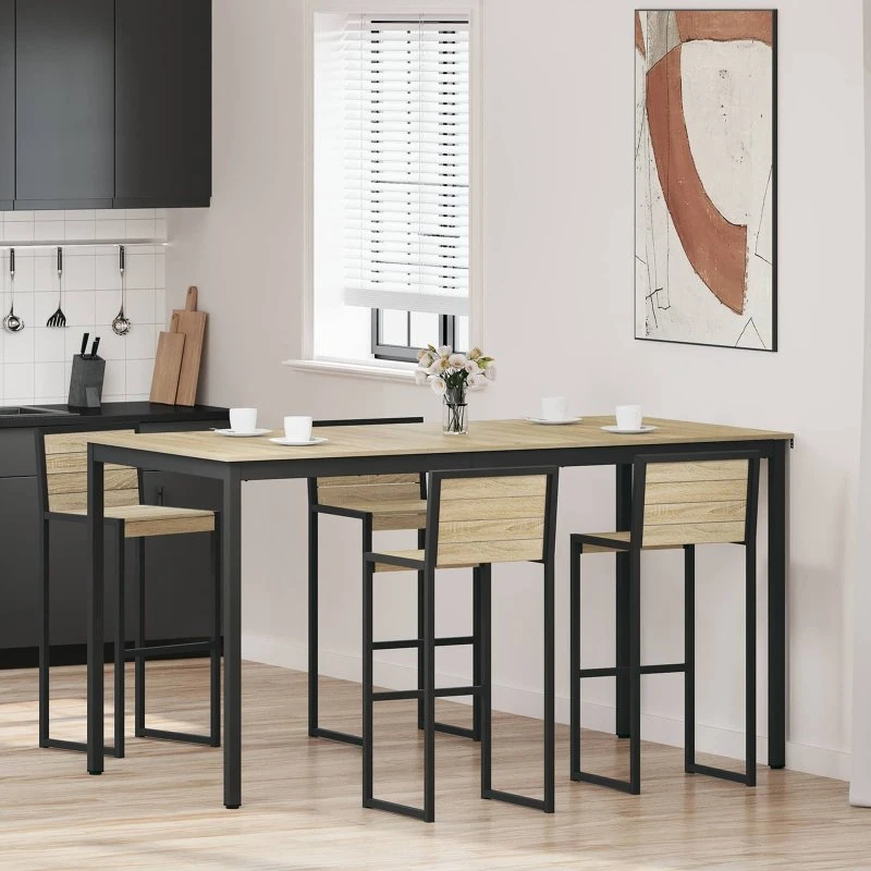 Spisebord i konstrueret træ – rektangulært, moderne