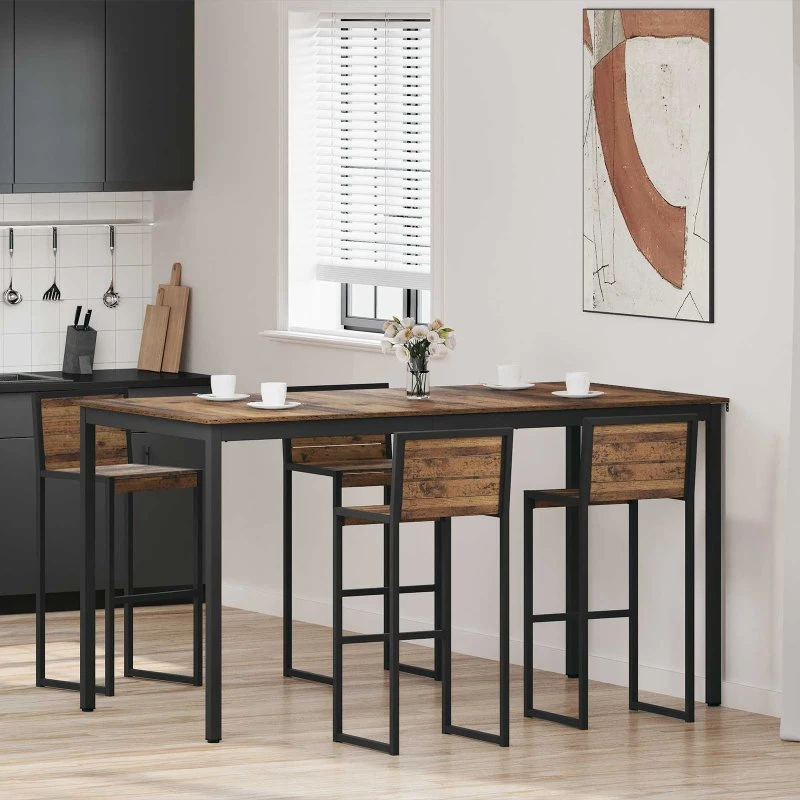 Spisebord i konstrueret træ, rektangulært og moderne