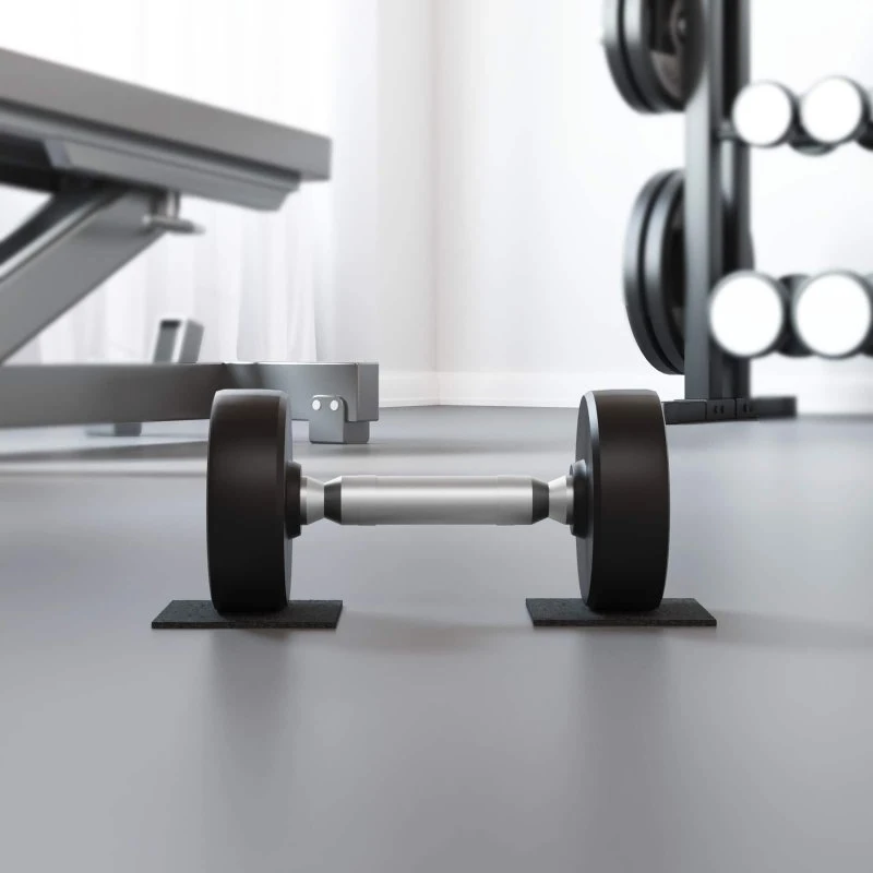 Sort gummipude - skridsikker indendørs måtte