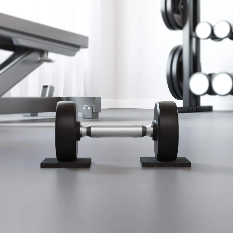 Gummipude Sort – Skridsikker gummimåtte til indendørs brug