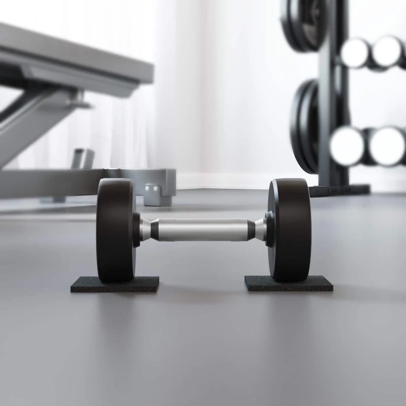 Sort gummipude - skridsikker gummimåtte til indendørs brug