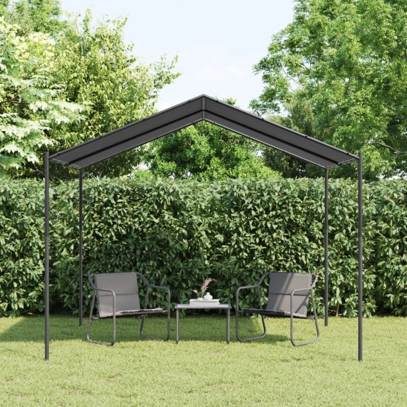 vidaXL pavillon 3x3 m stål og stof, antracitgrå