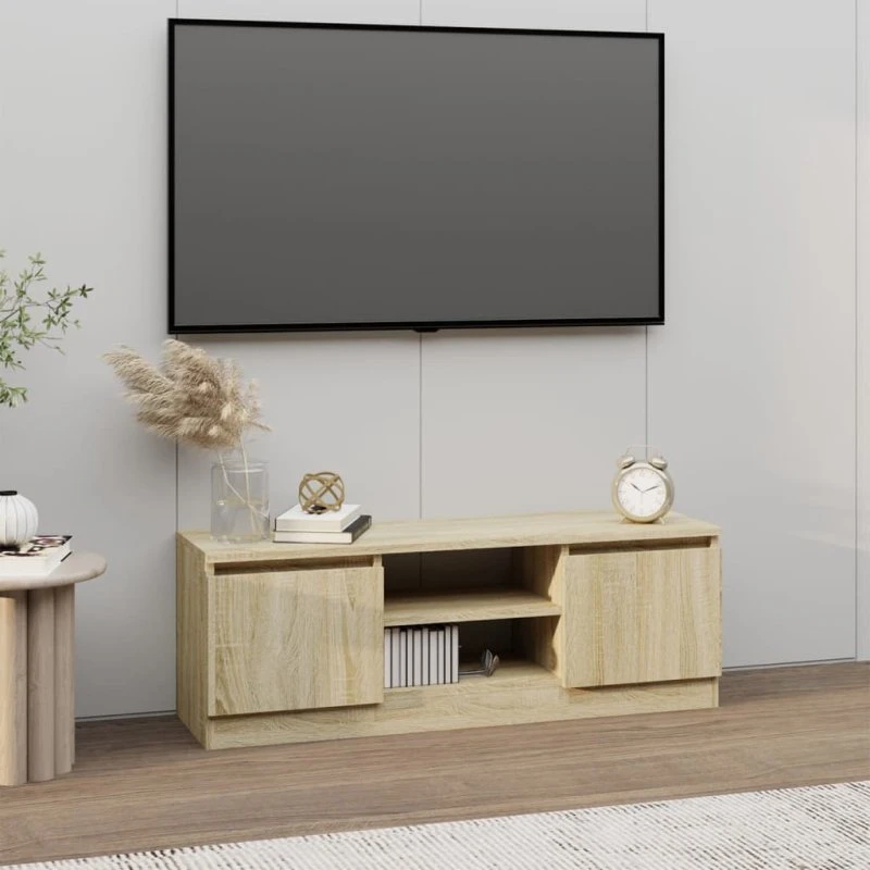 vidaXL TV-bord med låge 102x30x36 cm – Sonoma-eg
